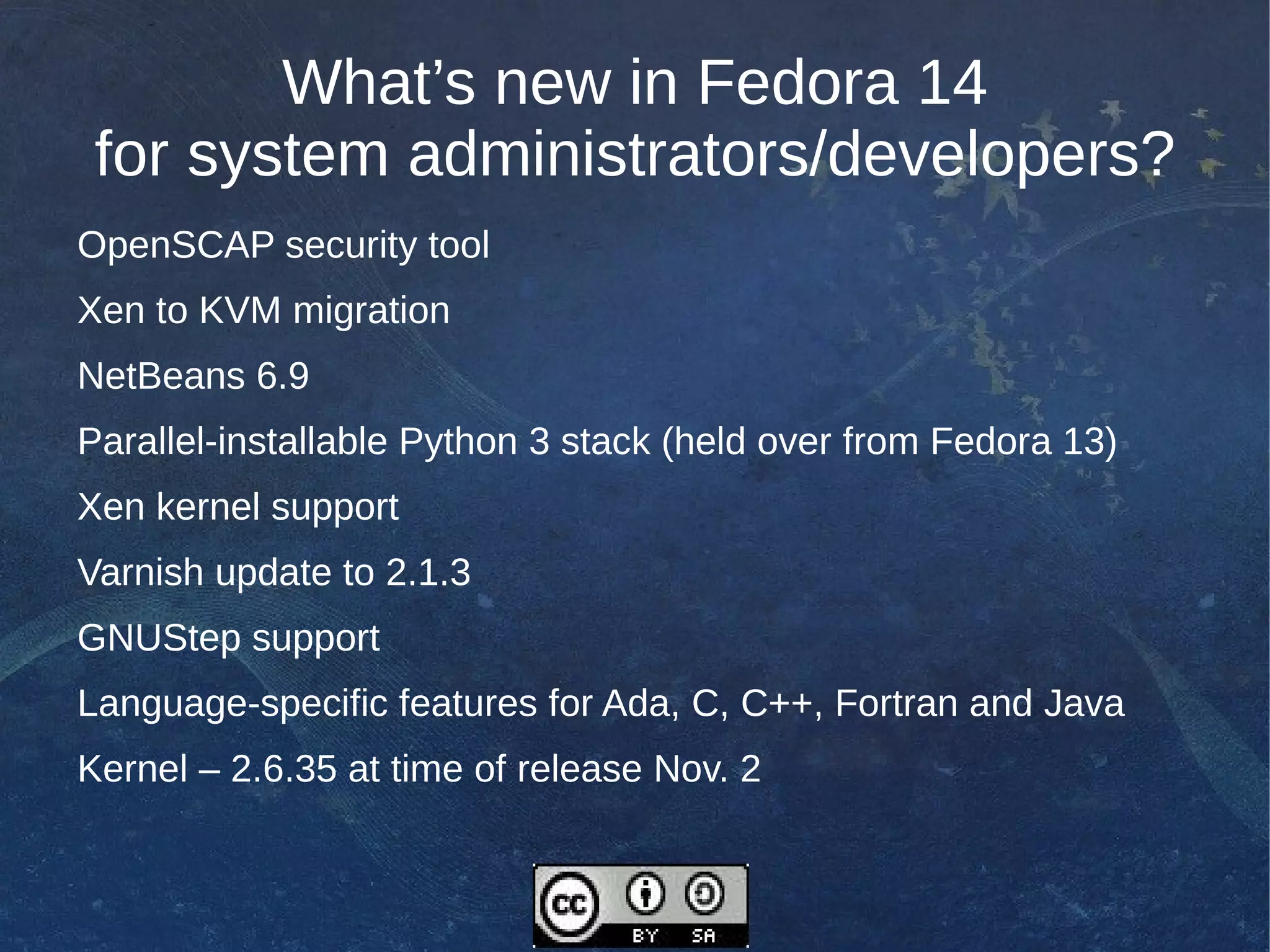 Four Foundations of Fedora Freedom 
