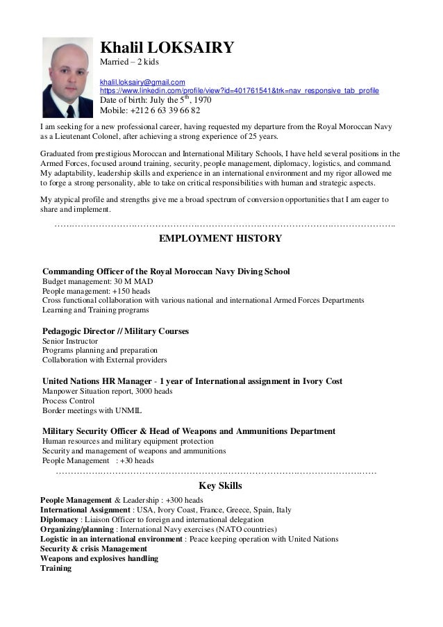 example of a profile for a resume