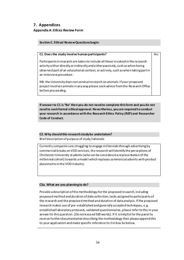 Undergraduate dissertation