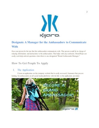 Kijaro Brand Ambassador Proposal