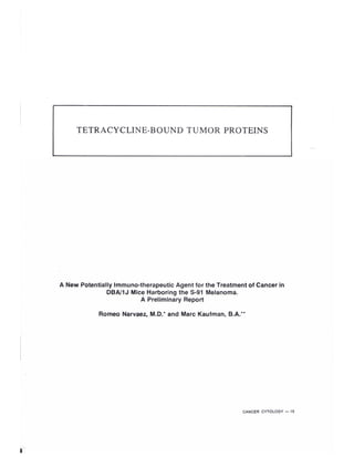 Tetracycline-Bound Tumor Proteins