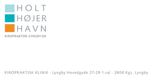 KIROPRAKTISK KLINIK · Lyngby Hovedgade 27-29 1.sal · 2800 Kgs. Lyngby
 
