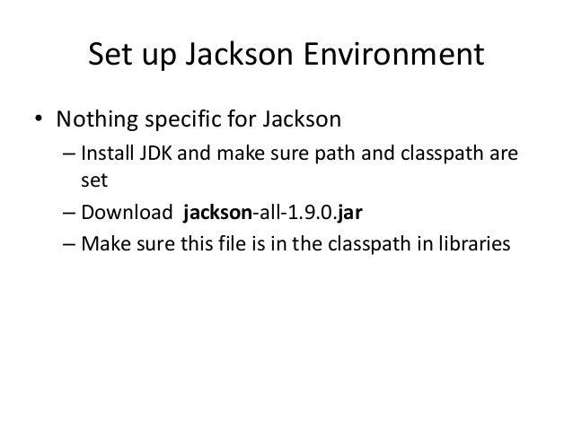 Jackson java. Jackson java