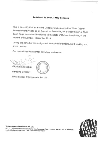 white copper experience letter.tif