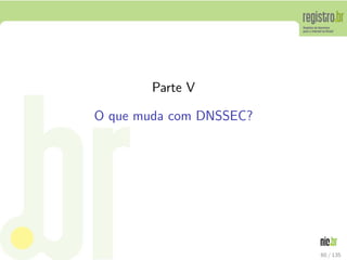 Parte V
O que muda com DNSSEC?
60 / 135
 