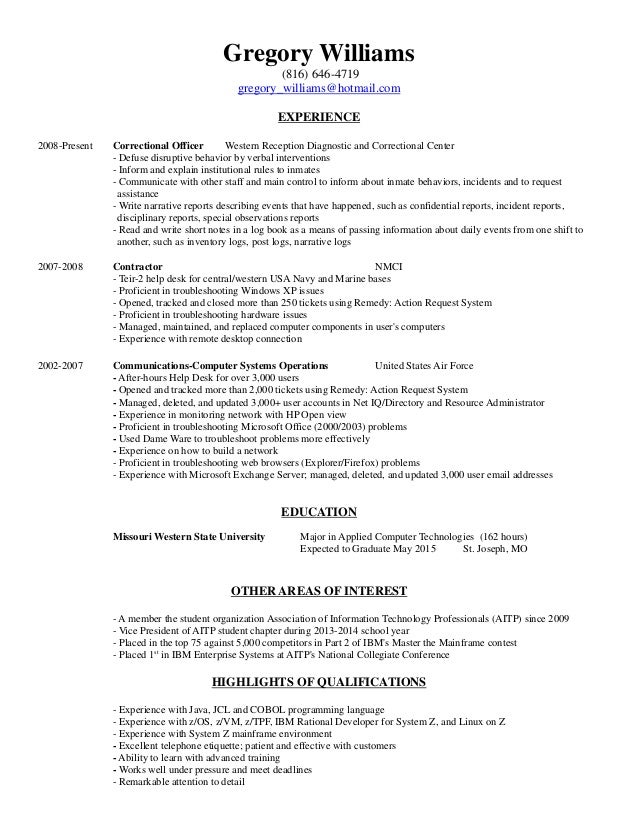 Gregory Williams Resume