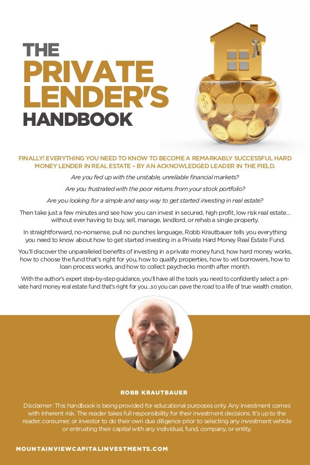 Private Lenders Handbook_Robb Krautbauer