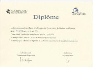 Le Diplome de La Division Moyenne Jazz Formation - Conservatoire de La Ville de Luxembourg