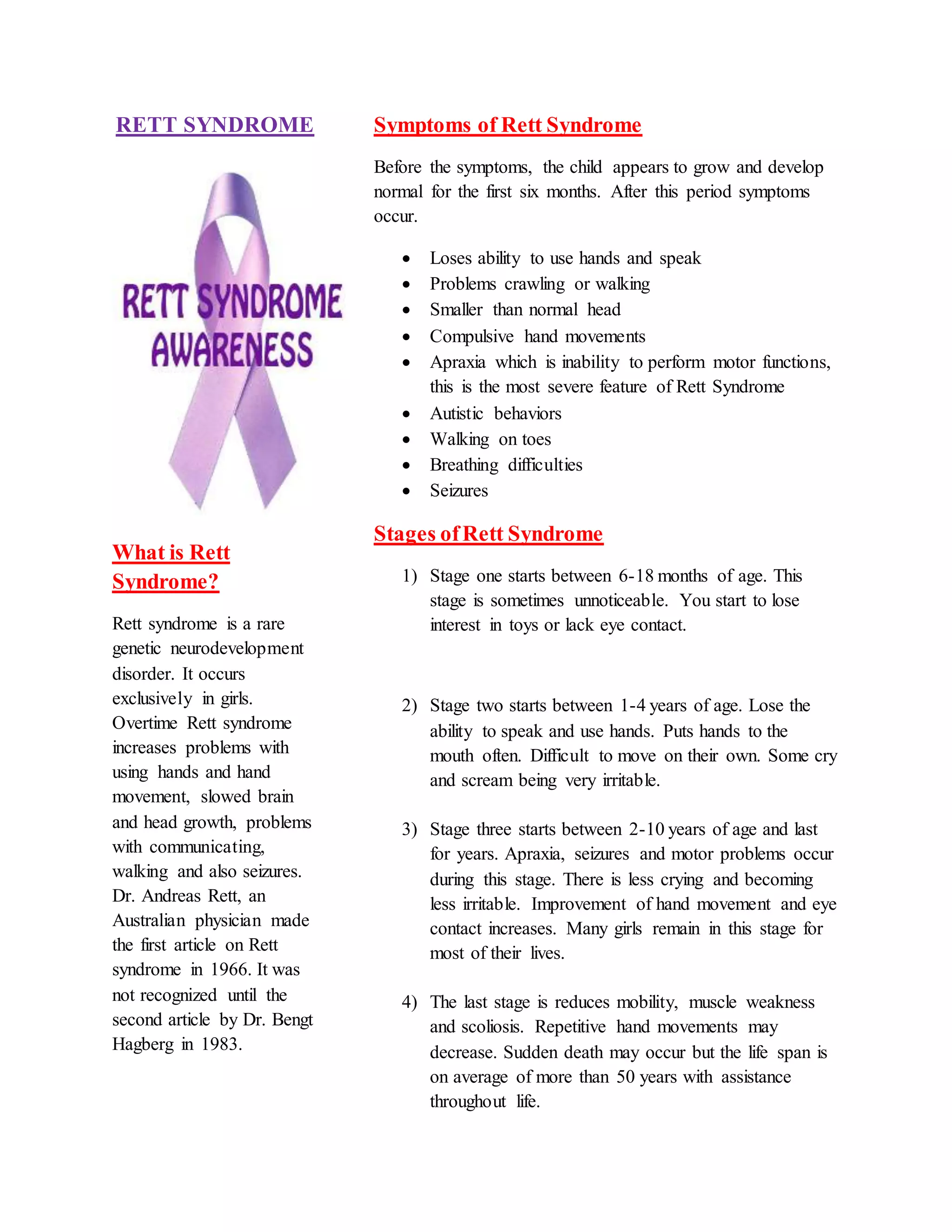 RETT SYNDROME | DOCX