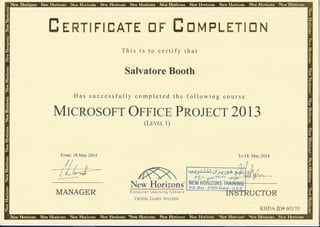 Sal_Booth_Microsoft Project Level 1