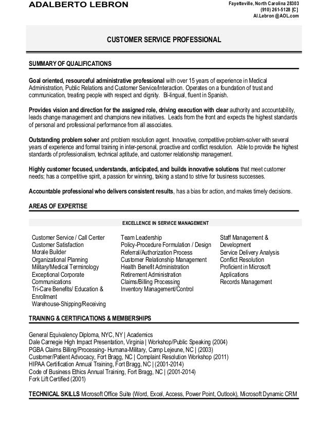 resume new sept 2016 2 humana customer service