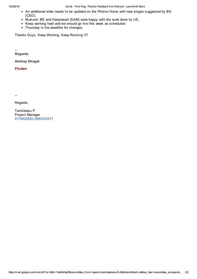 appreciation email
