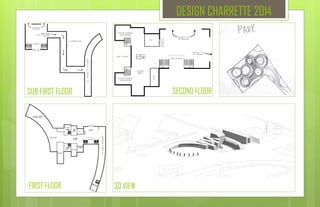 DESIGN CHARRETTE 2014
SUB FIRST FLOOR
FIRST FLOOR
SECOND FLOOR
3D VIEW
 