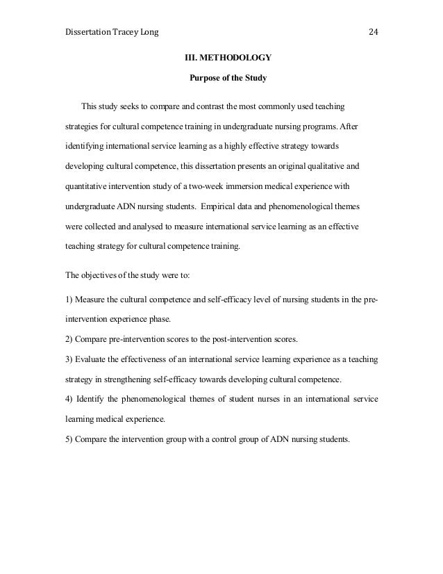 Cultural competence and dissertation