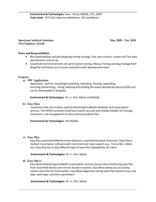 Sreekumar_6+ Years QA Manual AutomationQTP Tester Resume