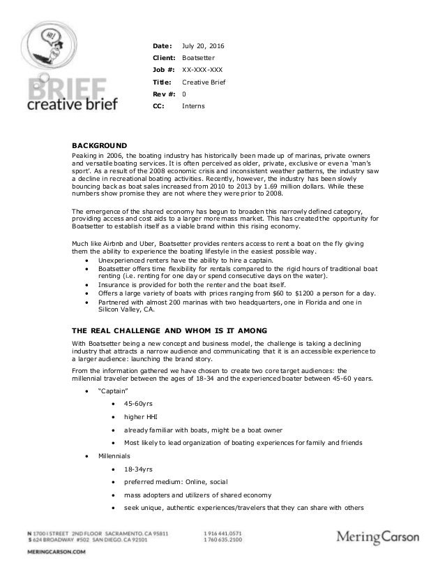 boatsetter ads creative brief boatsetter ads creative brief