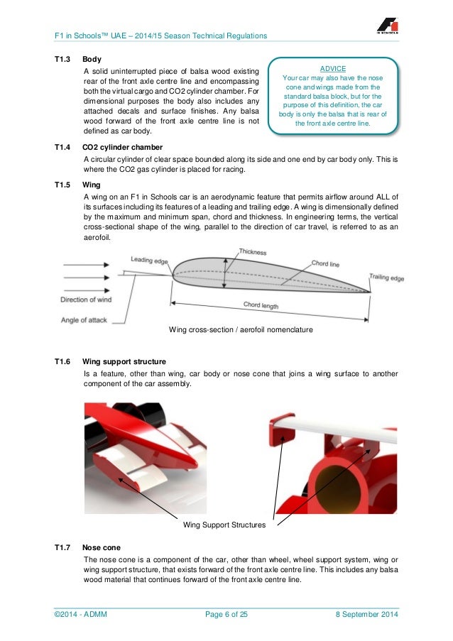 F1 In Schools 2014 2015 Technical Regulations