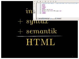 Element?
• Det finns olika element som representerar olika innehåll, t.ex.
rubriker, paragrafer, listor m.m.
• Grundprincipen är att det finns en start- och ett sluttagg. Det innehåll
som finns mellan dessa taggar tilldelas elementets formatiering.
• Kan även ha attribut
9
 
