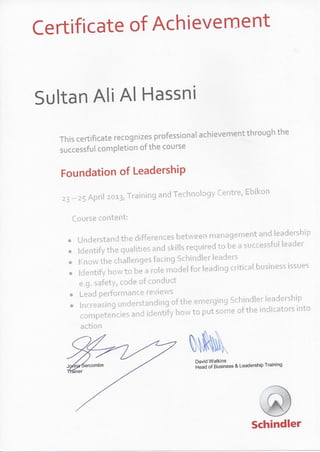Foundation of leadership