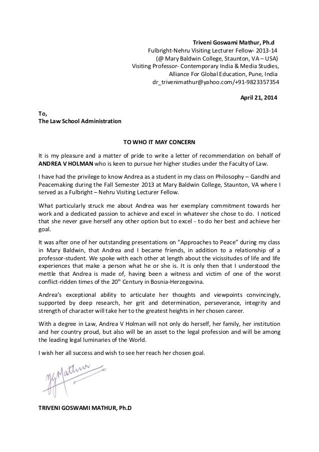 dr mathur recommendation letter holman sample postgraduate dental letter of recommendation