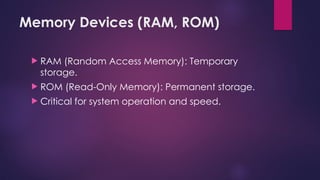 Rom Computer Component Computer Hardware Components and it's basics | PPTX