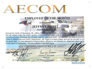 AC FIRST Employee Of Month
