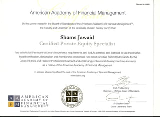 Certified Private Equity Specialist