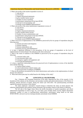 Disaster Risk Reduction Implementation And Extent Of Readiness Of