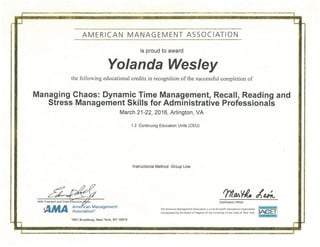 AMA Managing Chaos Award