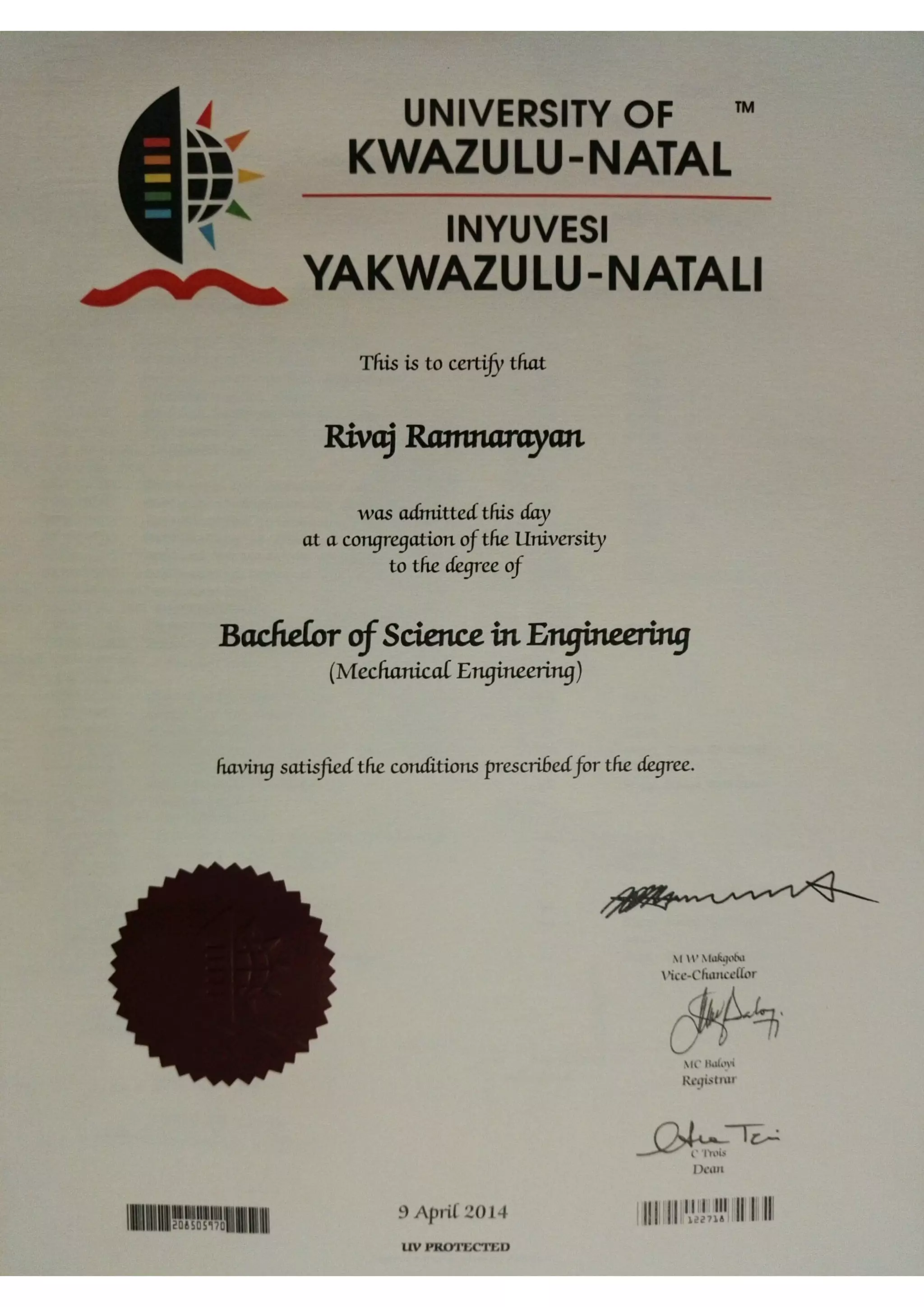 Degree Certificate | PDF