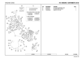X ON DEMAND* NEW PARTC162703010
ENGINE # 44
POS PARTNUMBER PARTNAME PIECE
41 0025080356 HH COLLAR SCREW M8X35 TX40 1
43 0912060123 AH SCREW DIN0912-M 6X12 1
99 75030099000 GASKET SET LC4 2007 1
162703010
770011 EENNDDUURROO // SSUUPPEERRMMOOTTOO 22001166ENGINE CASE
 