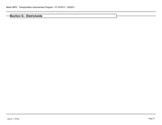 Martin MPO Transportation Improvement Program - FY 2016/17 - 2020/21
Section G - Districtwide
(April 1, 2016) Page 91
 