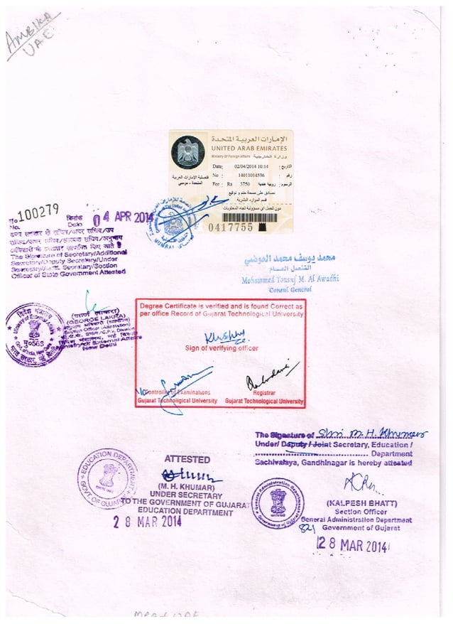 B.E MECHANICAL DEGREE ATTESTED CERTIFICATE | PDF