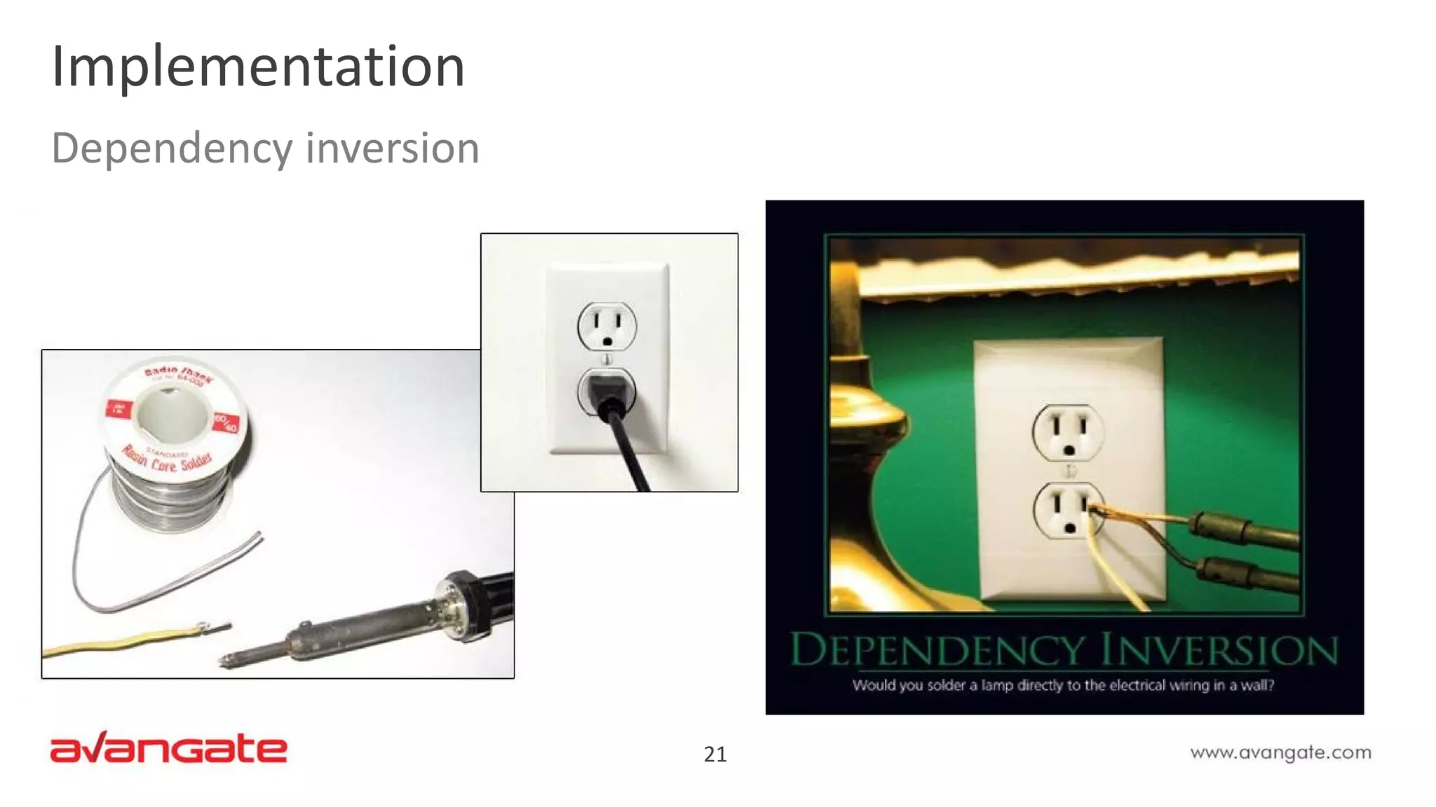 21
Implementation
Dependency inversion
 