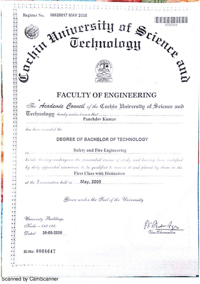 B.Tech Safety Engineering