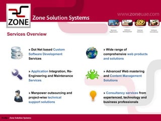 Solutions Overview
» Enterprise level document
management solutions with
workflow engine
» Complete Business
Finance, Inve...