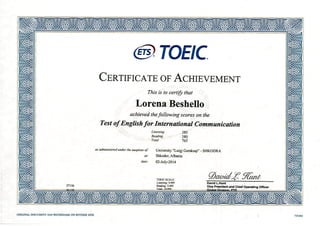 TOEIC Certification