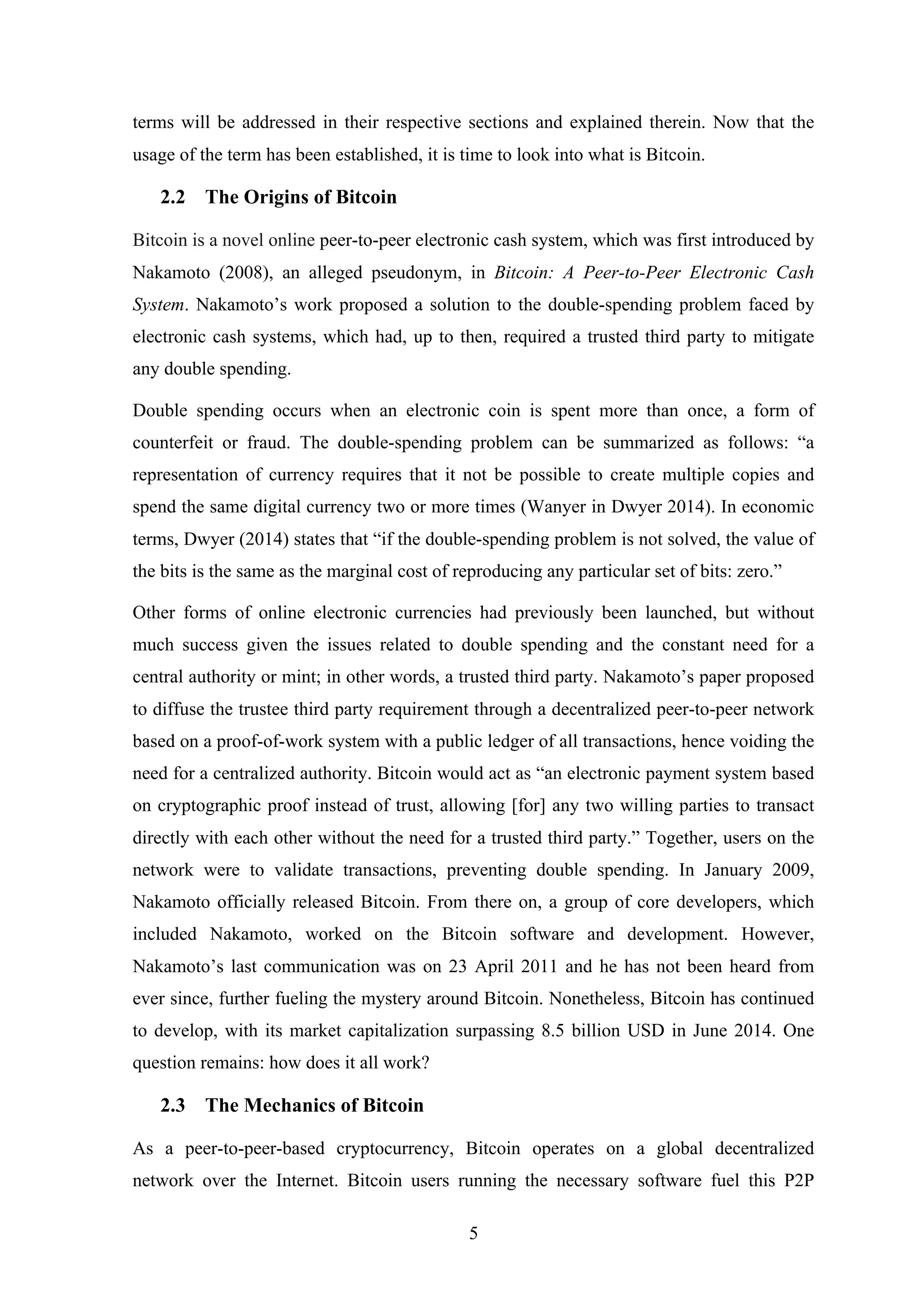 VOZAK, Hugo Bitcoin Thesis | PDF