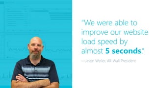 “We were able to
improve our website
load speed by
almost 5 seconds.”
—Jason Weiler, All-Wall President
 