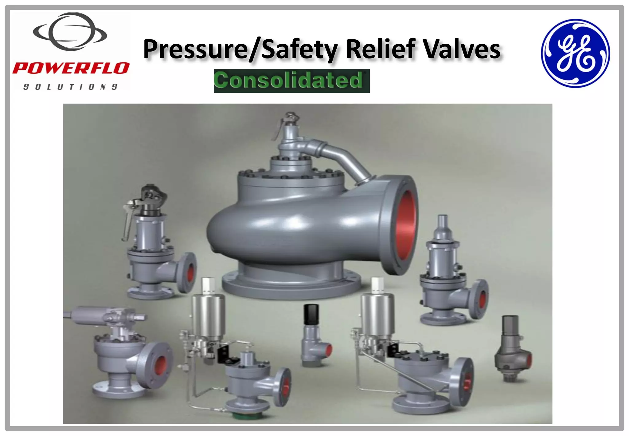 Pressure/Safety Relief Valves
 