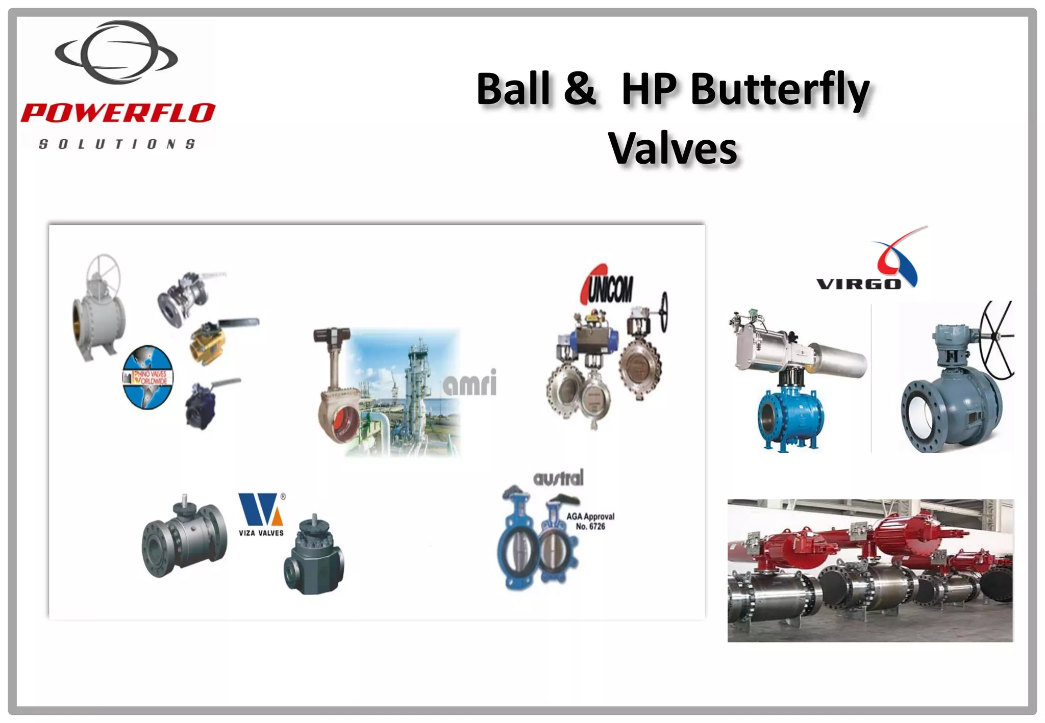 Ball & HP Butterfly
Valves
 