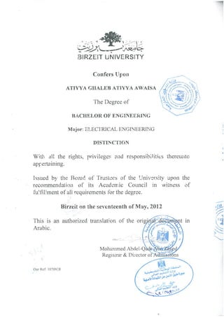 BZU English University | PDF