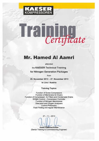 Kaeser Technical Training