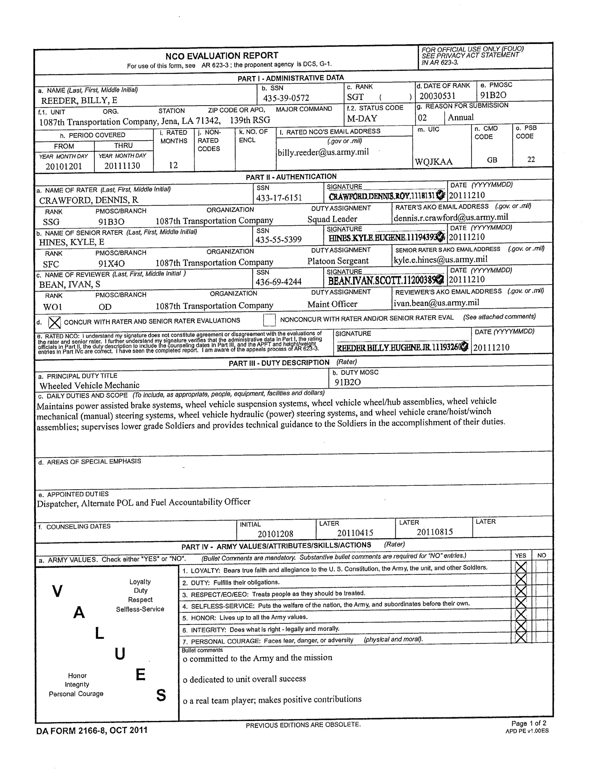 awards and credentials