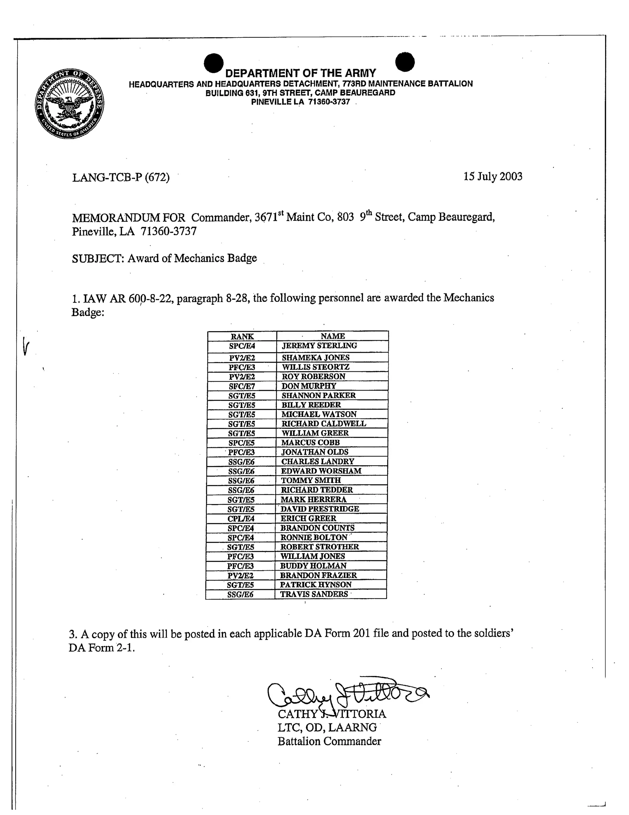 awards and credentials