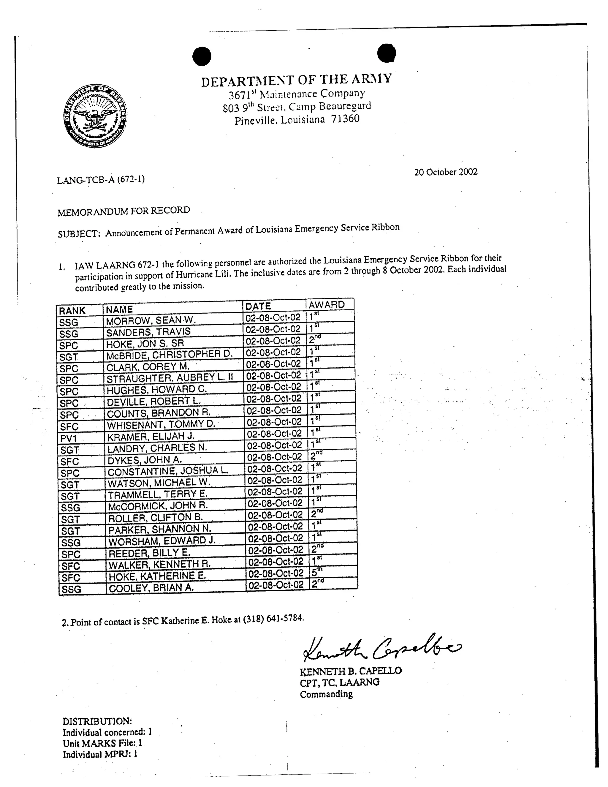 awards and credentials