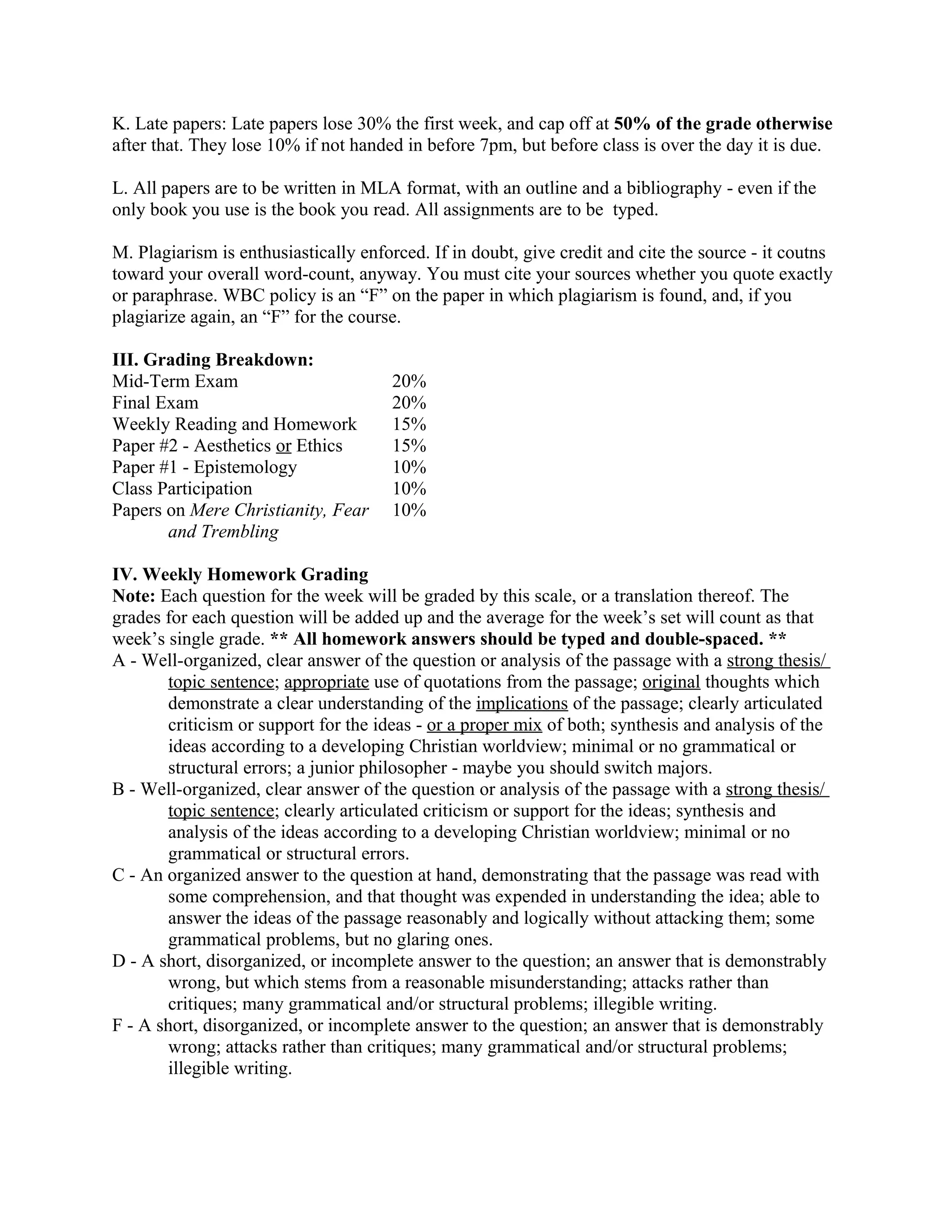 Introduction to Philosophy Syllabus | PDF