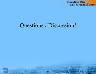 Questions / Discussion!
14
 