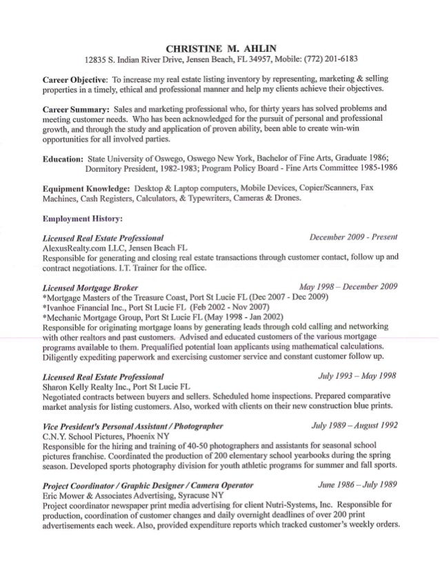 resume listings