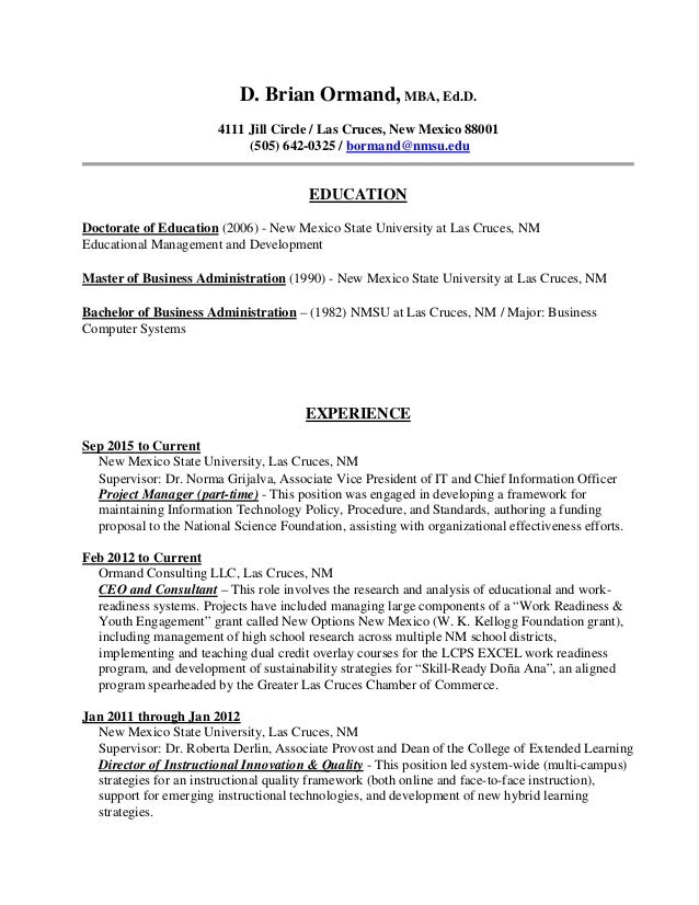 Cv Dr Ormand Rev Oct2015